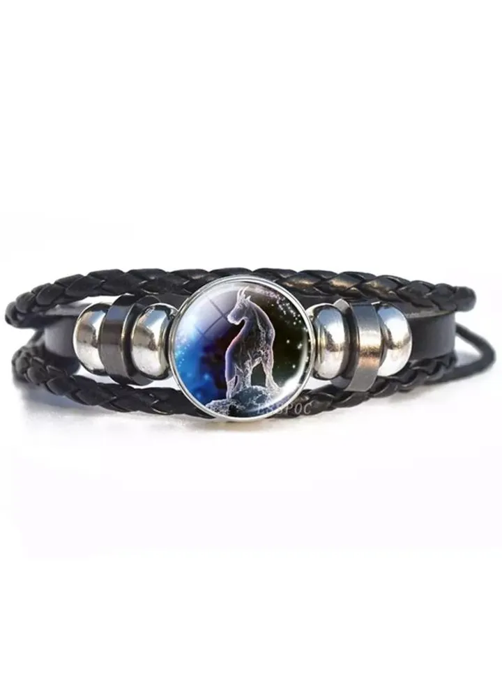 Gemstone Horoscope Leather Bracelet