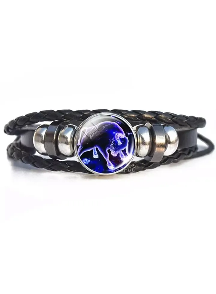 Gemstone Horoscope Leather Bracelet