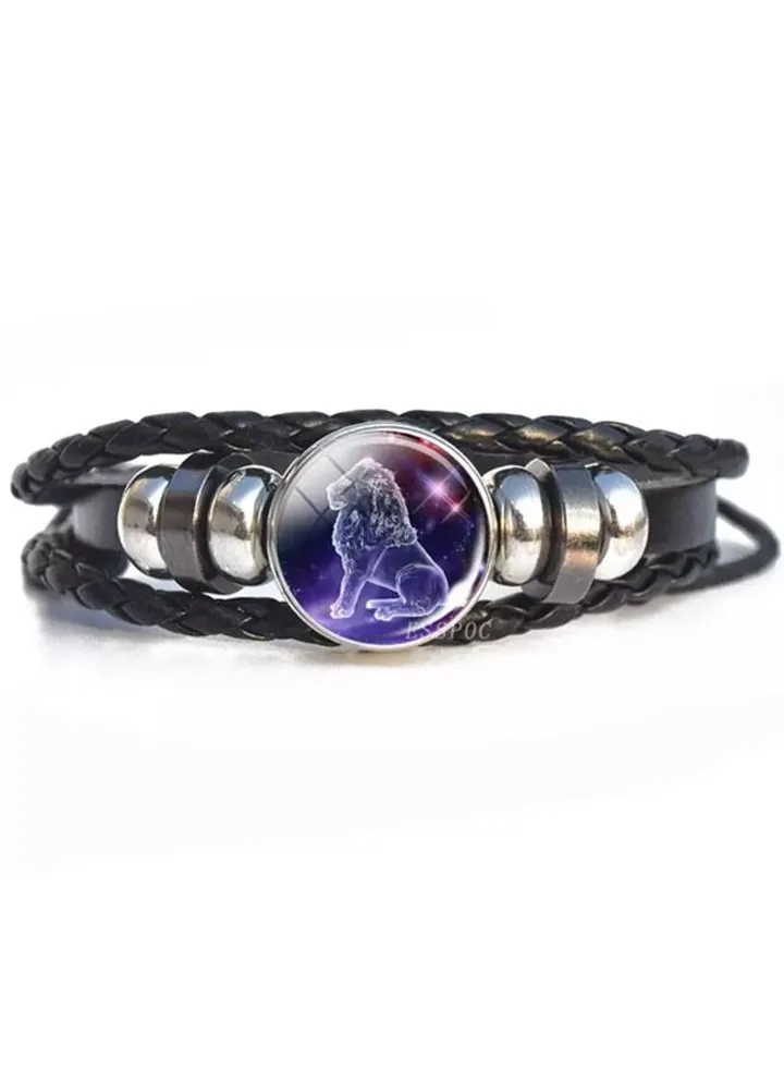 Gemstone Horoscope Leather Bracelet