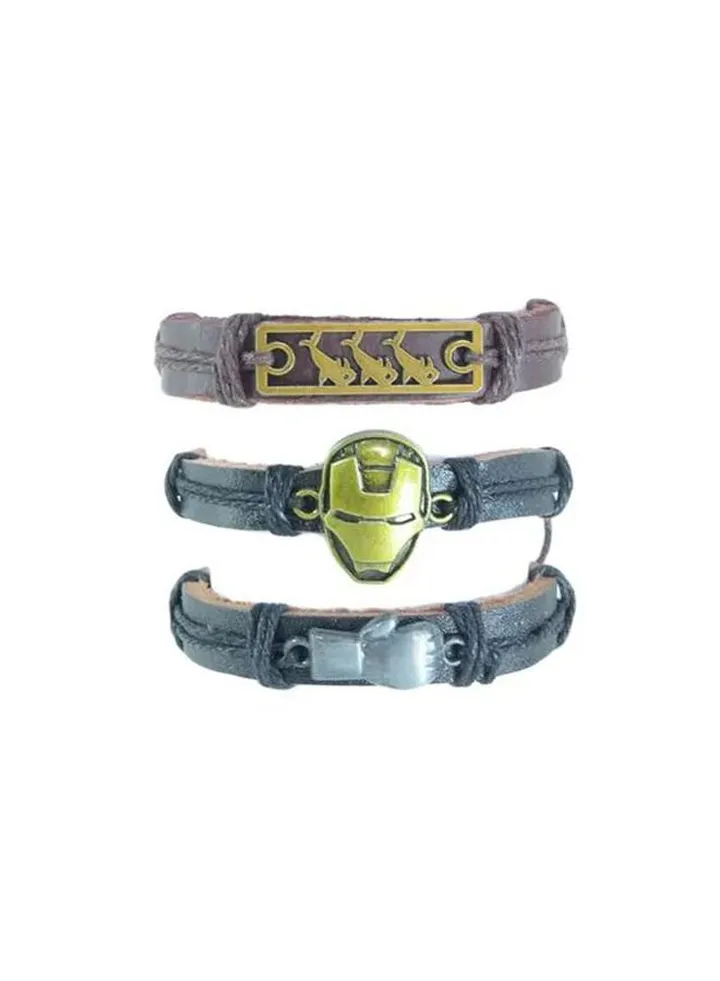 Pack of 3 Leather Bracelet