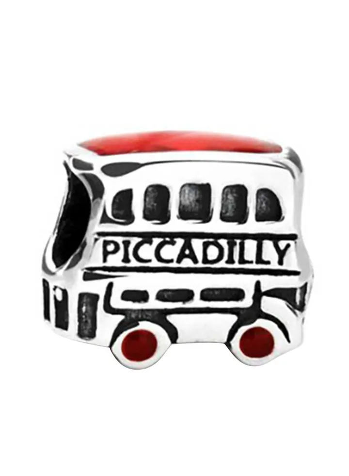 925 Sterling Silver Piccadilly London Double Decker Bus Bead
