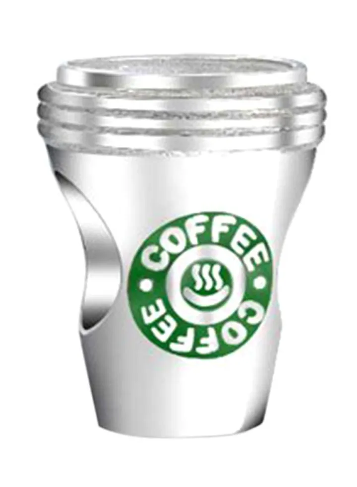 925 Sterling Silver Coffee Cup Bead
