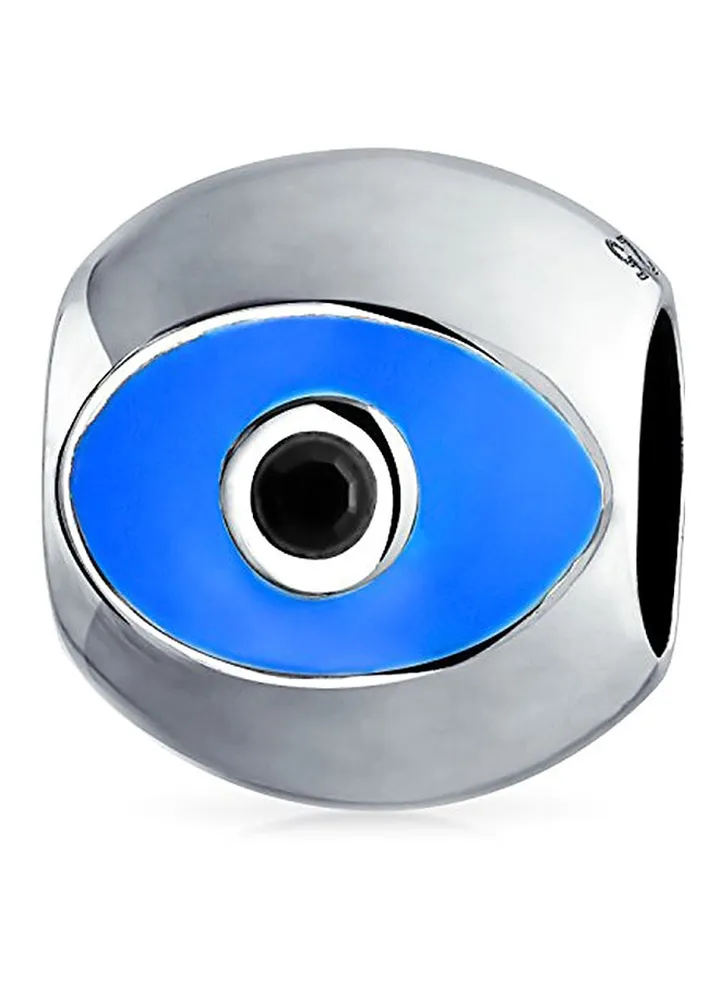 925 Sterling Silver Enamel Evil Eye Bead