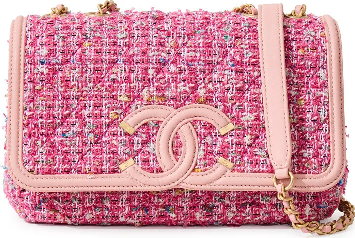 What Goes Around Comes Around Chanel Pink Tweed Bag