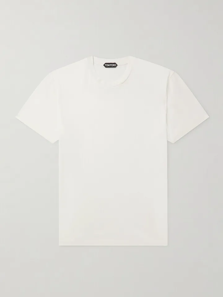 Silk and Cotton-Blend Jersey T-Shirt
