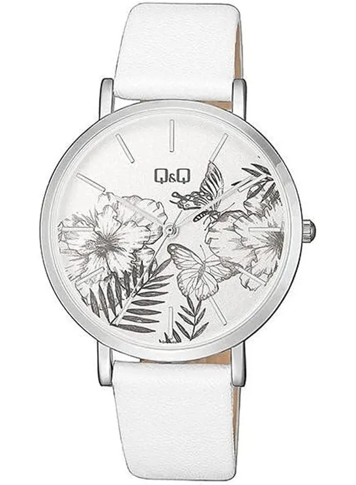 Leather Analog Wrist Watch QA20J301Y