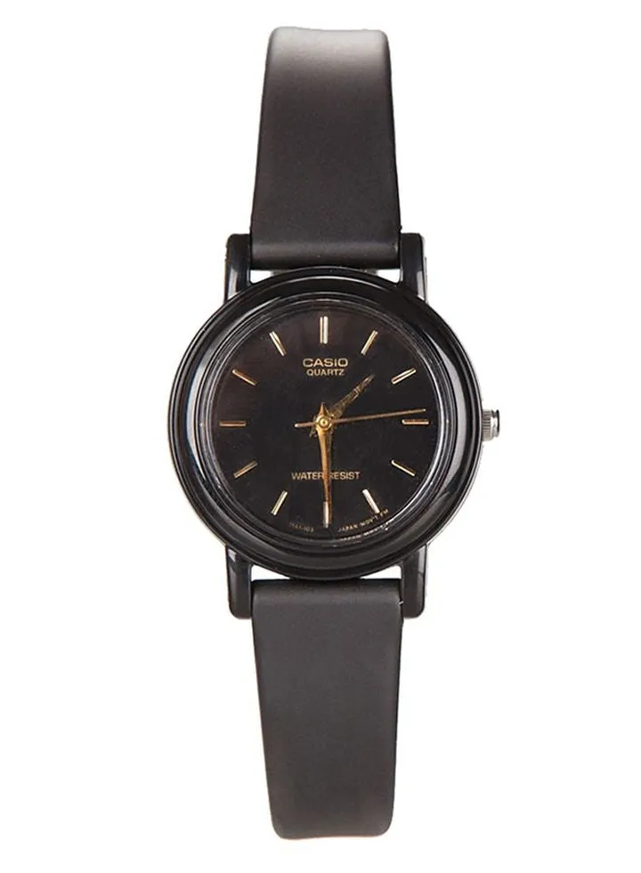 Women's Resin Analog Wrist Watch LQ-139EMV-1ALDF - 46 mm - Black