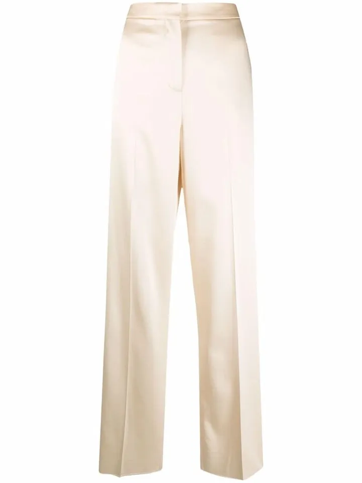 High-Waisted Straight-Leg Trousers