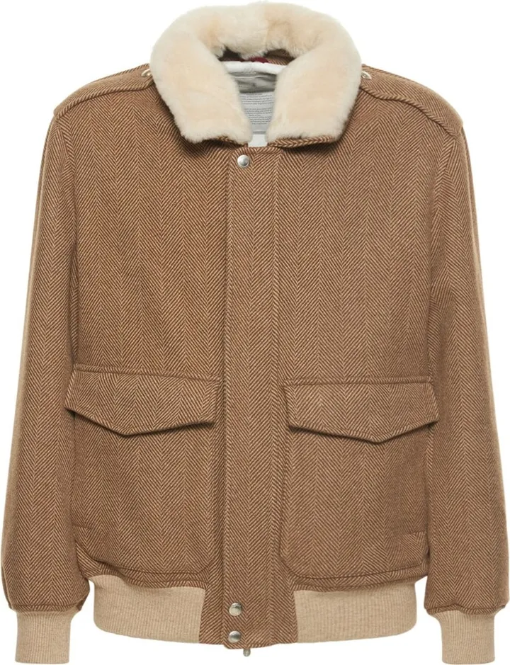 Wool & cashmere bomber jacket