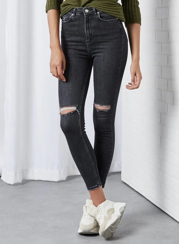Ripped Skinny Jeans Black