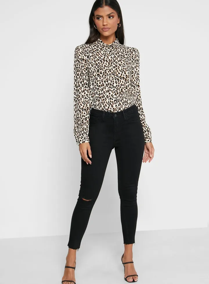 Ripped Skinny Fit Jeans Black