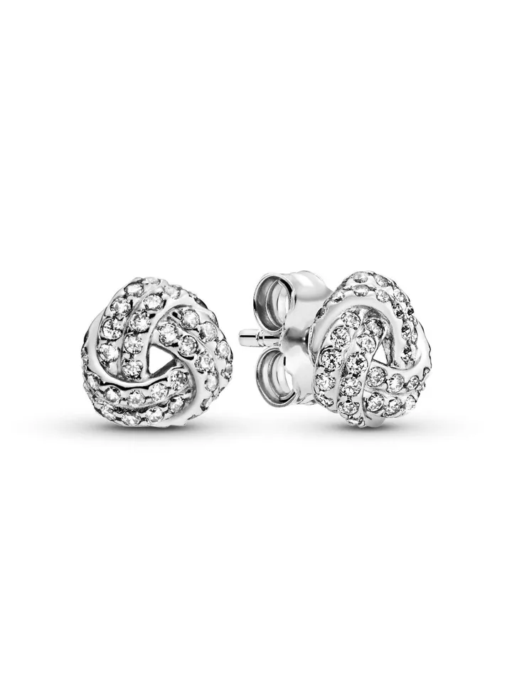 Pandora Cubic Zirconia 925 Silver Stud Earrings