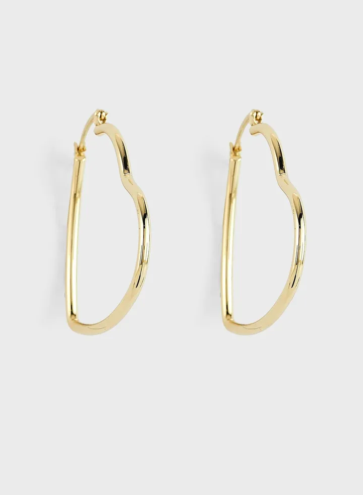 Heart Hoop Earrings