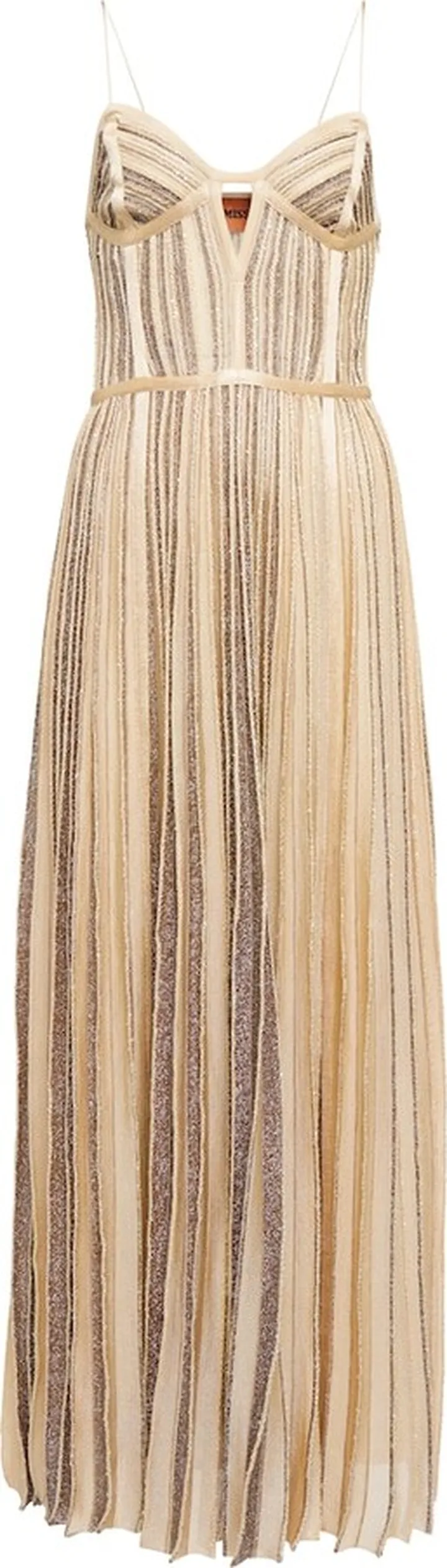 Striped knit maxi dress