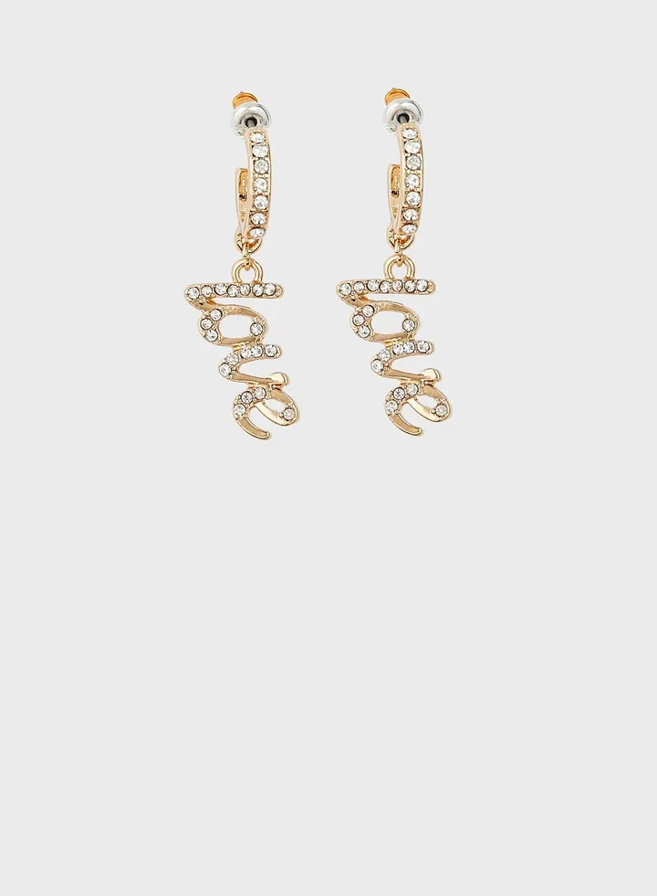 Love Drop Stud Earrings