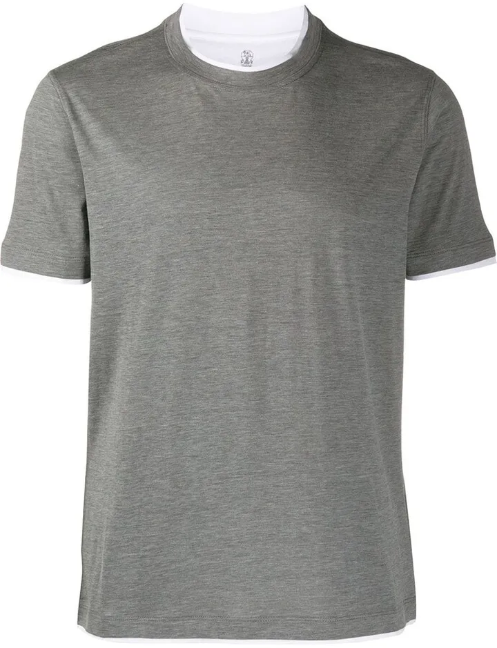 layered hem T-shirt