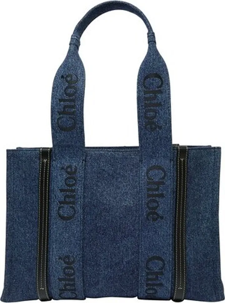 Woody denim tote bag