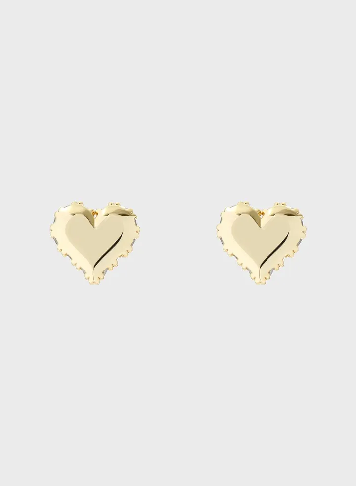 Sersy Crystal Heart Stud Earrings