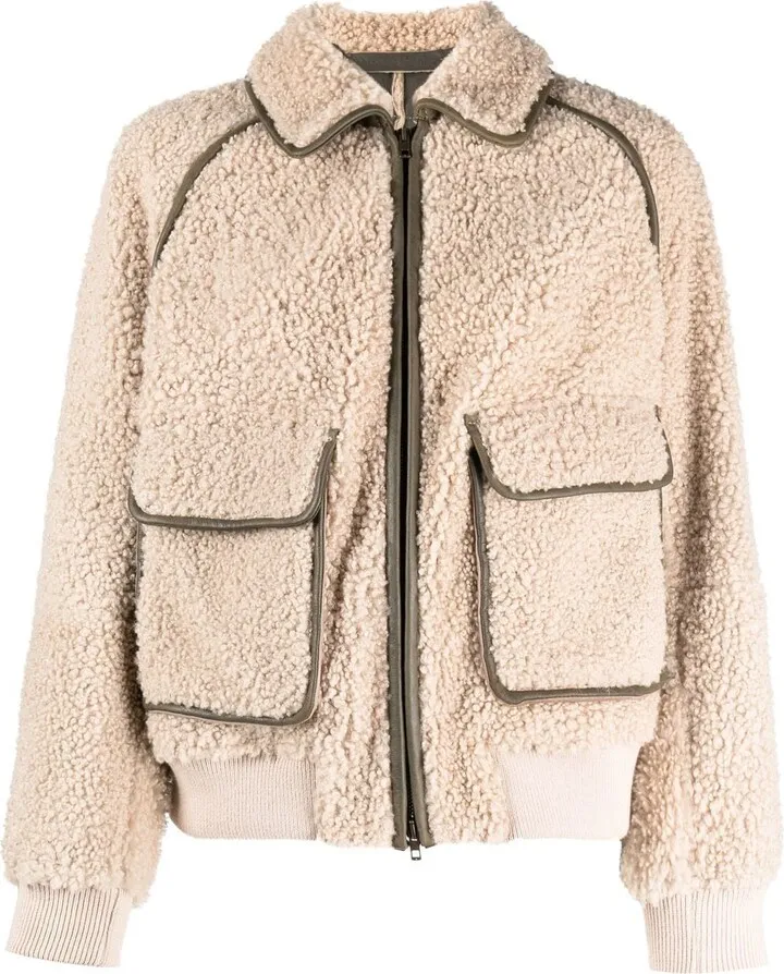 Faux-Shearling Bomber-Jacket