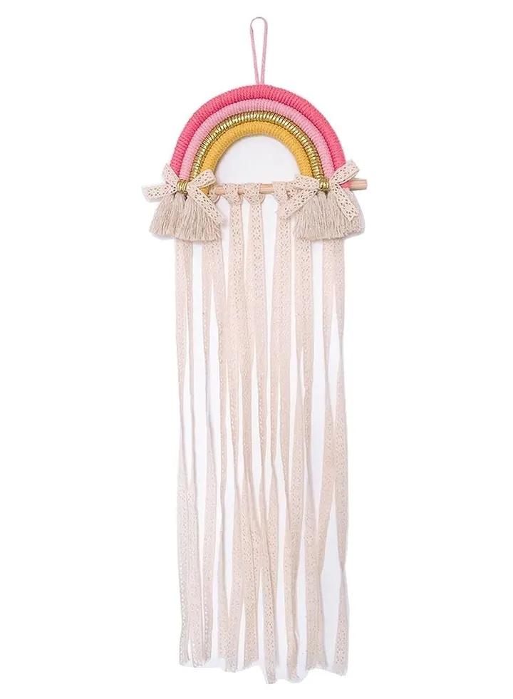 Hair Bows Holder Girls Clips Organizer Hairpins Rainbow Hanger for Storage or Decoration