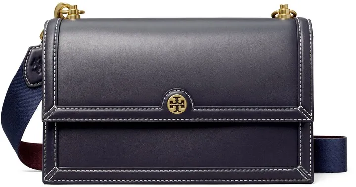 T Monogram Leather Shoulder Bag