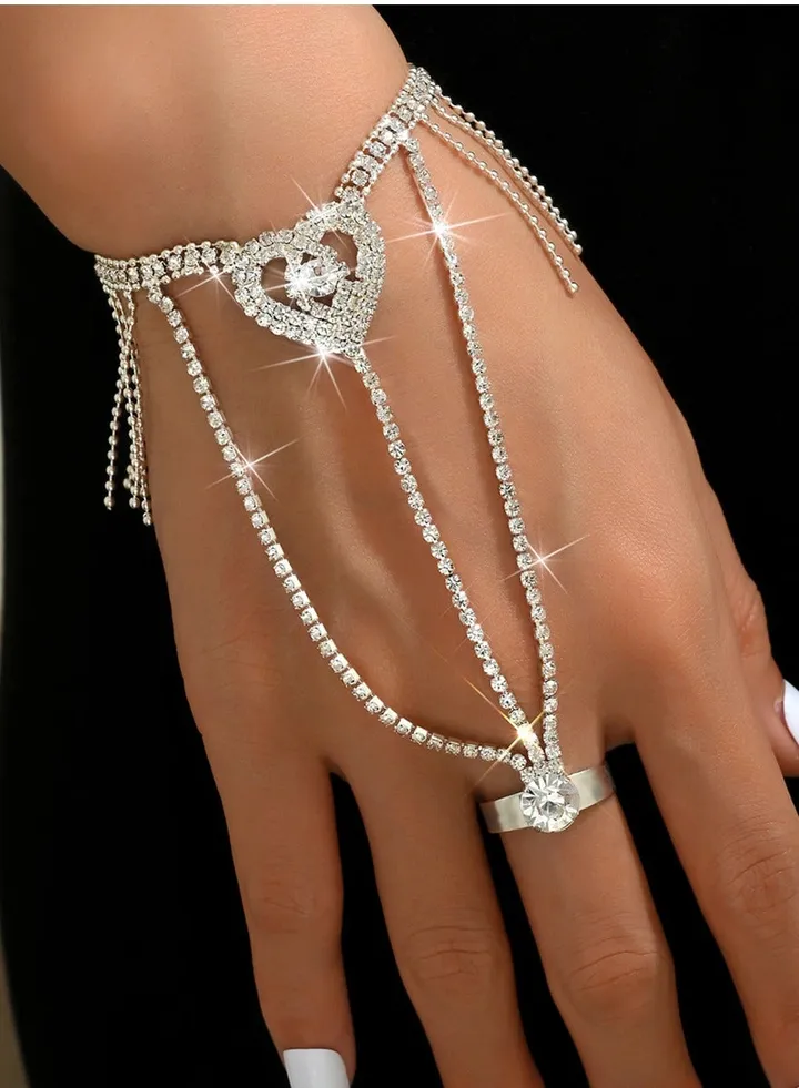 Bracelet with an elegant design ring women's bracelet ring silver