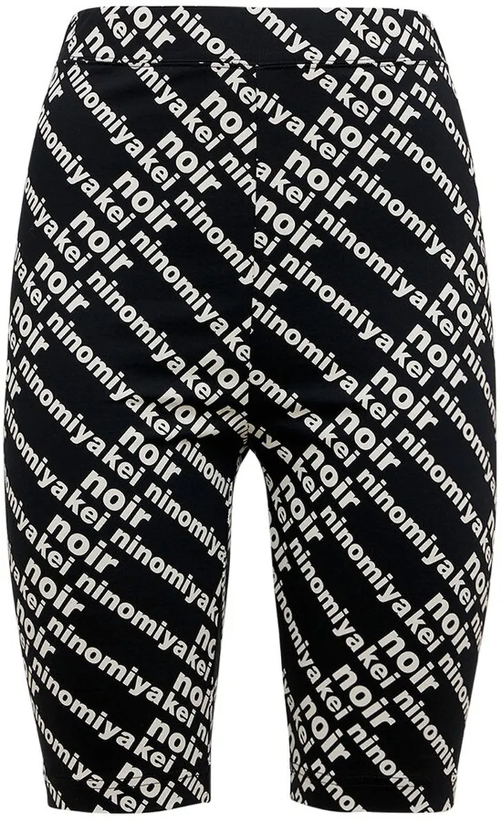 Logo print cotton jersey bike shorts