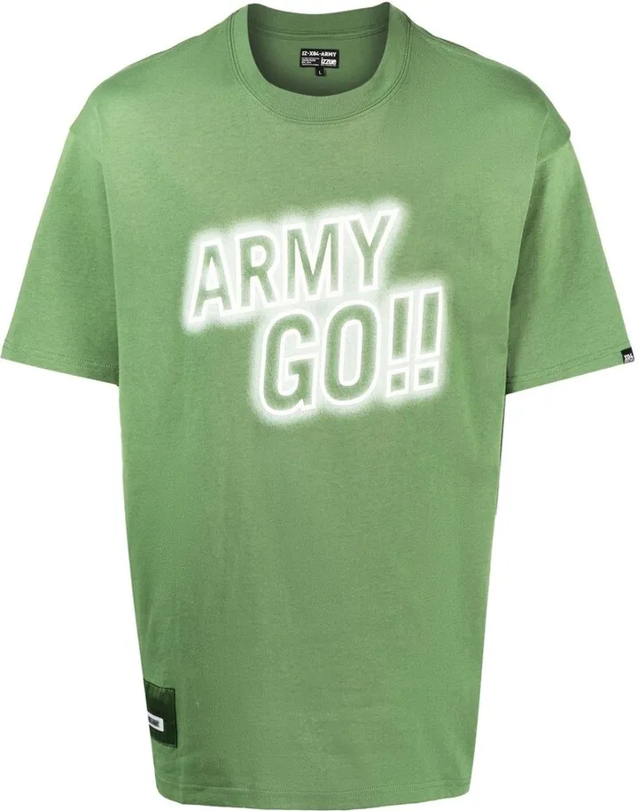 slogan-print T-shirt