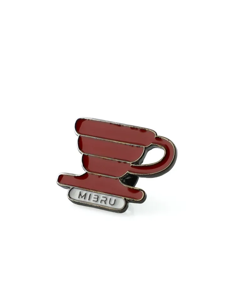 Coffee brooch v60 red 15g