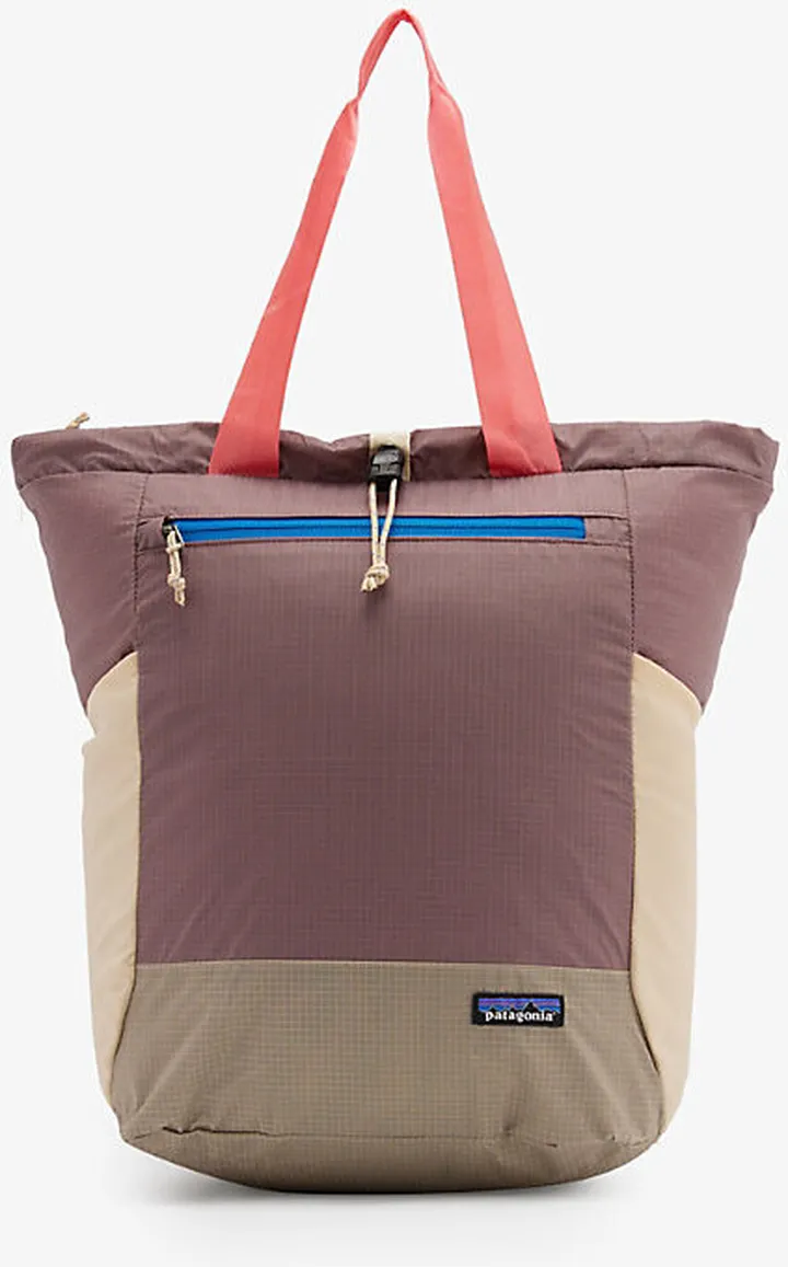 Womens Husk Tan Ultralight Black Hole Recycled Nylon Tote bag