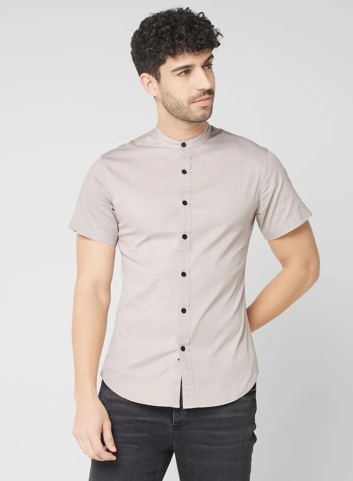 Skinny Fit Half Sleeve Shirt