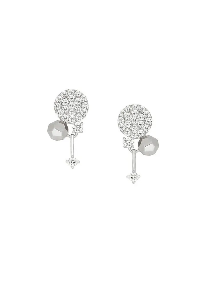 Women's Earrings With Sterling Silver and CZ Diamonds Gift for Women Wife Girlfriend Dark Sky Park Collection