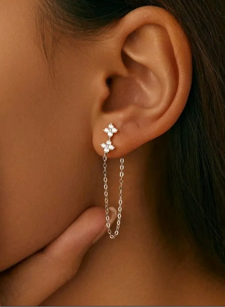 Pure 925 Sterling Silver Earrings For Women
