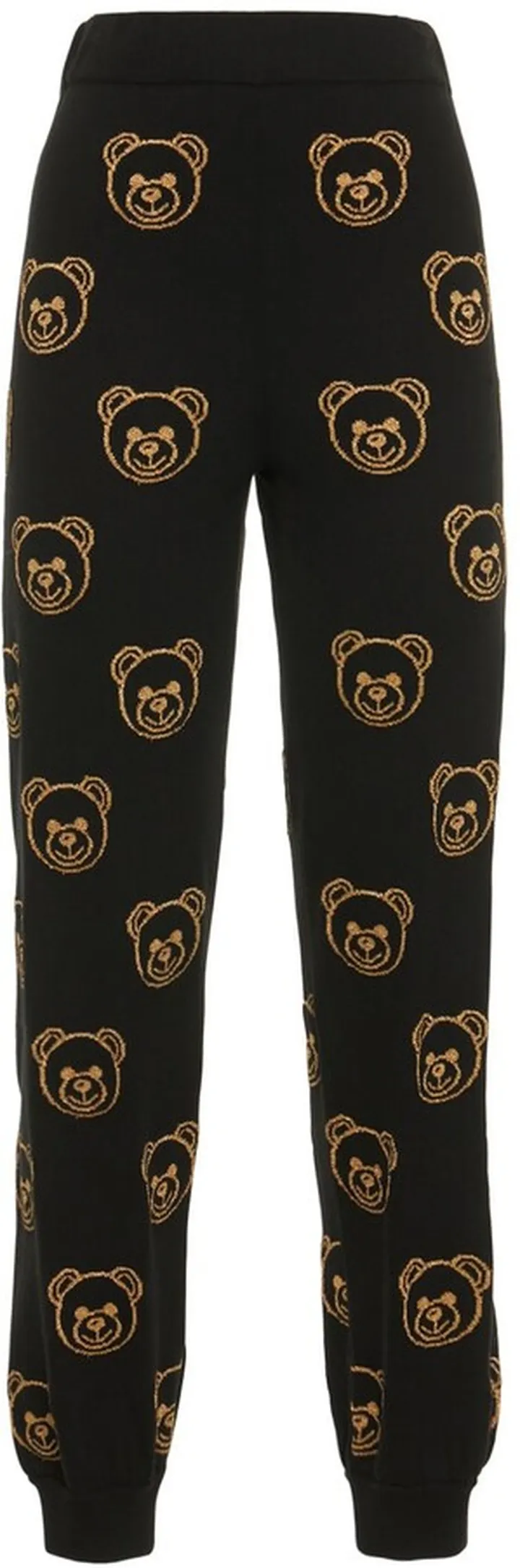 Wool knit jacquard teddy sweatpants