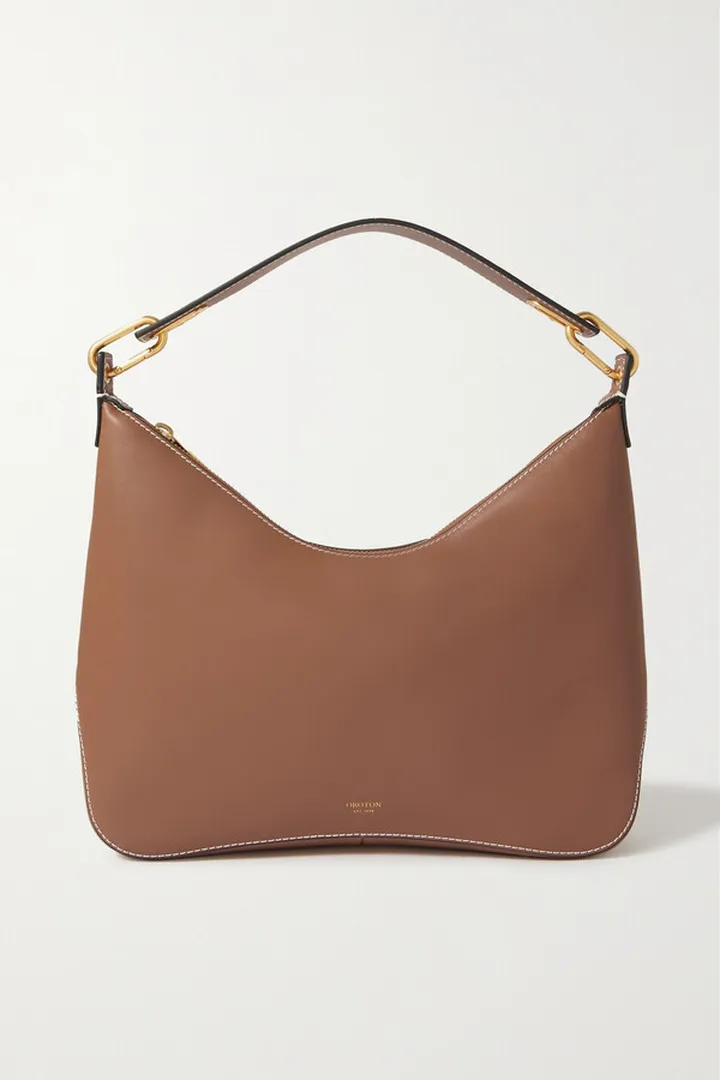 Oroton - North Leather Shoulder Bag - Brown