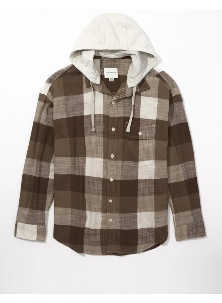 AE Super Soft Hooded Flannel Shirt