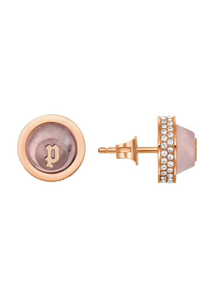 Police Beaming Rose Gold Plated Stainless Steel Ladies Earrings - PEJLE0001503