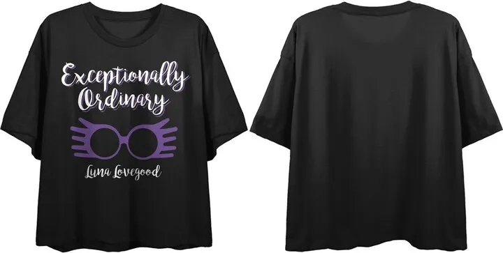 Harry Potter Luna Lovegood Ladies Fitted Crop Top Tee-XL