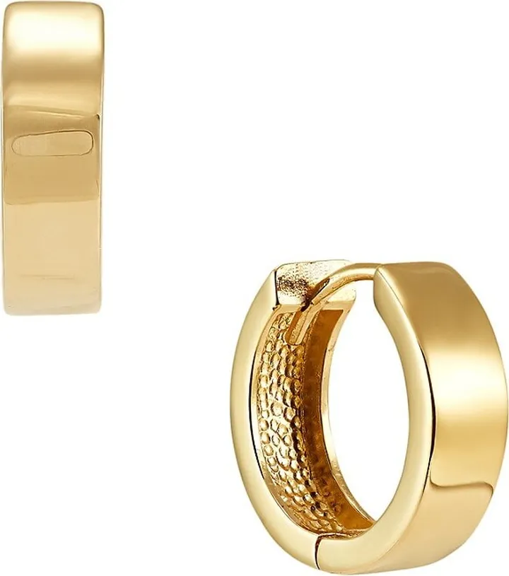 14K Yellow Gold Huggie Earrings