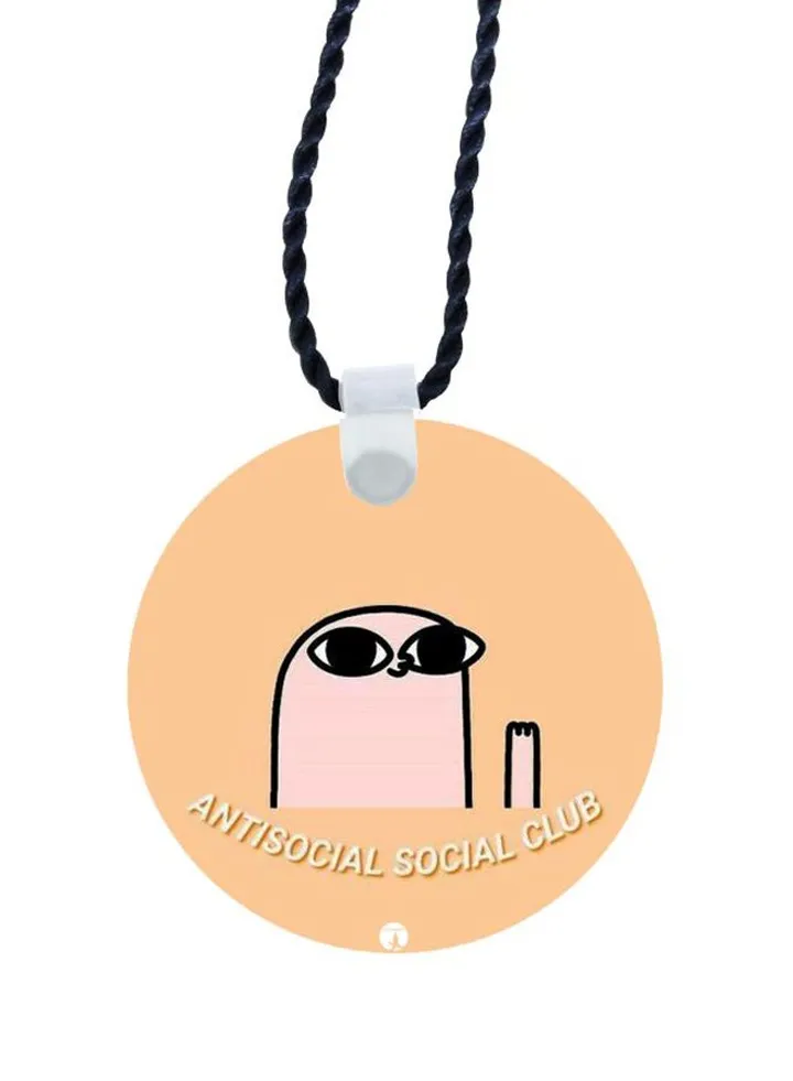 Antisocial Social Club Printed Pendent Necklace
