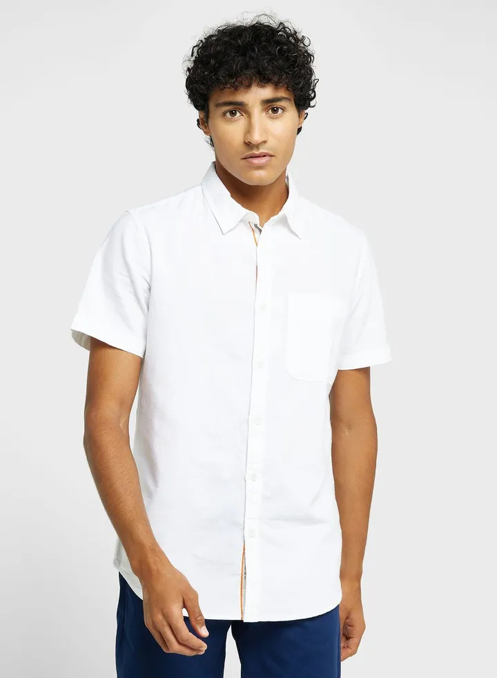 Thomas Scott Spread Collar Slim Fit Cotton Casual Shirt