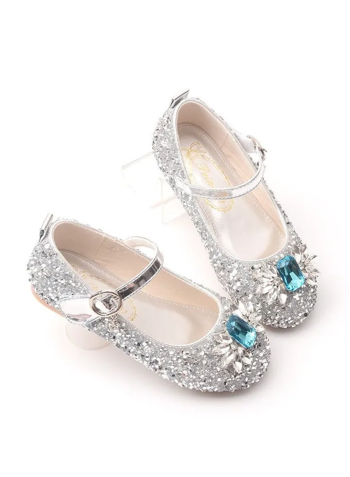 New Girls' Crystal Leather Shoes