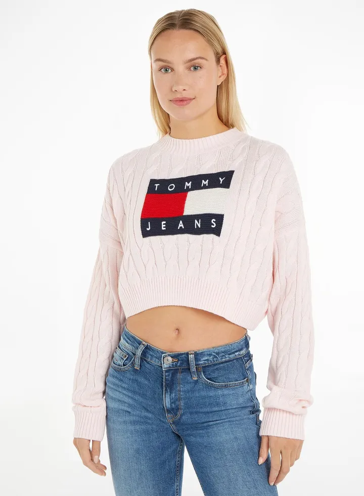Logo Knitted Crop Sweater