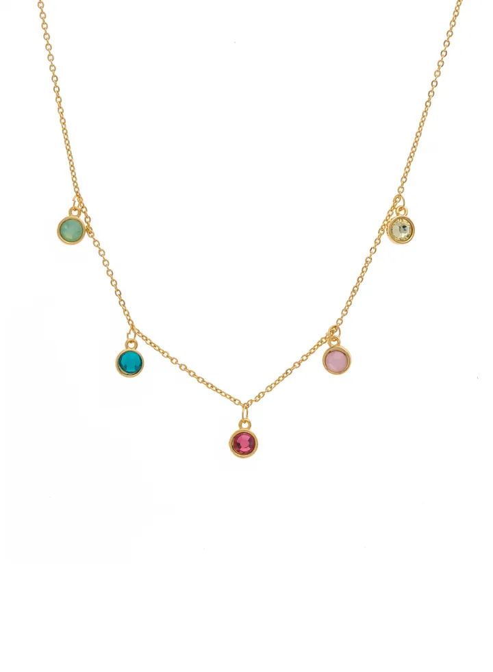 Necklace with colorful pendants