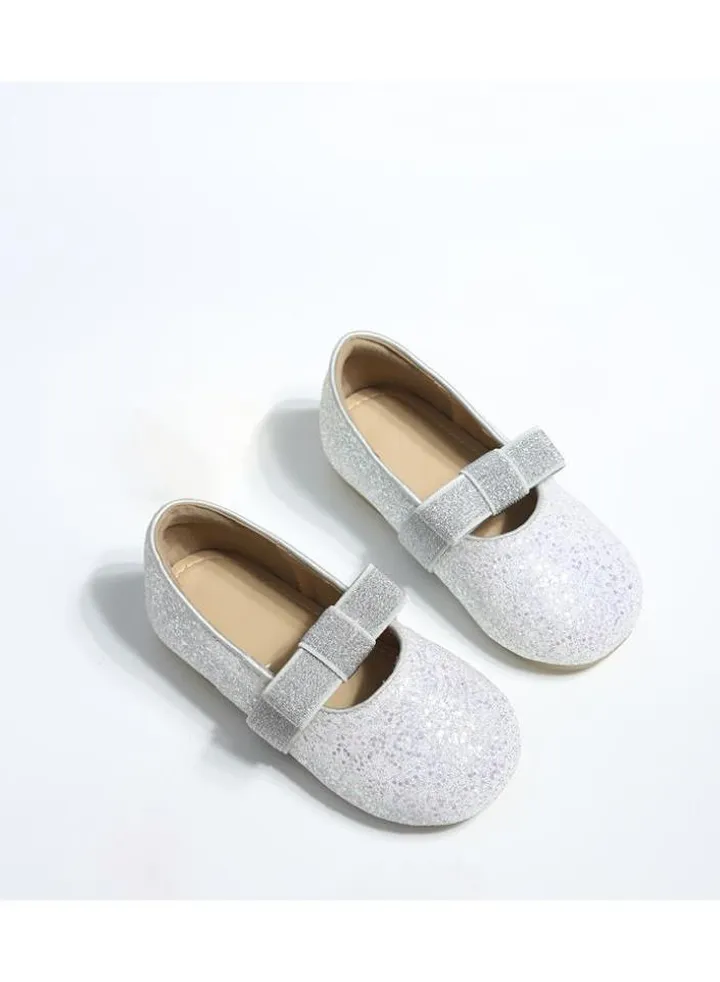Children's Sandals Girls Rhinestone Bow Princess Shoes Sequined Children's Soft Sole Shoes