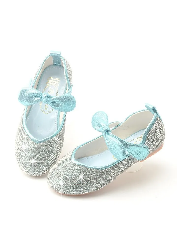 New Sequin Velcro Flat Bottomed Children's Shoes For Girls