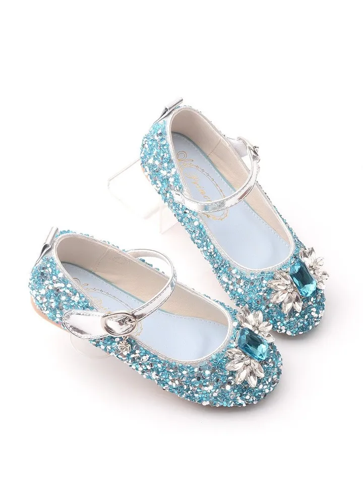 New Girls' Crystal Leather Shoes