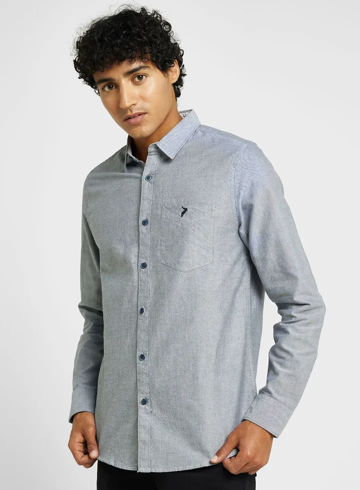 Thomas Scott Classic Slim Fit Opaque Pure Cotton Casual Shirt