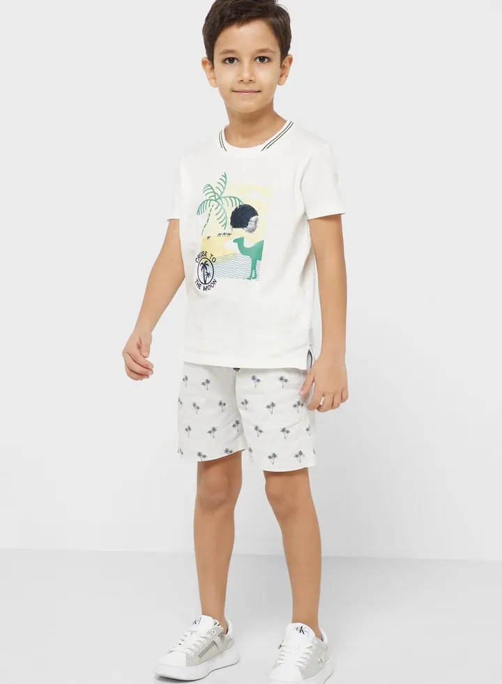 Boys Casual Printed Shorts