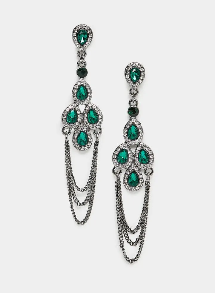 Water Drop Rhinestone Earrings